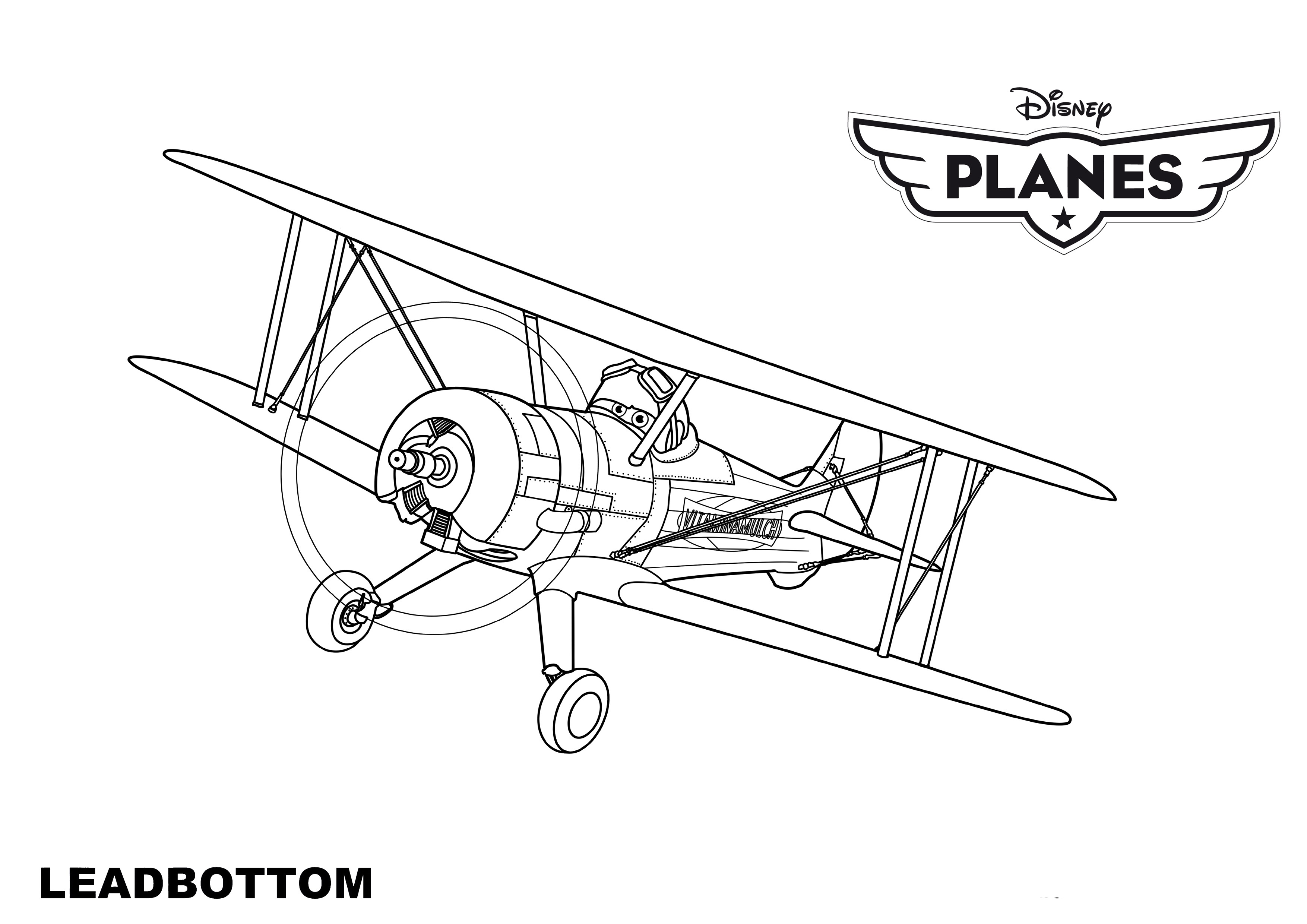 Planes раскраска Disney