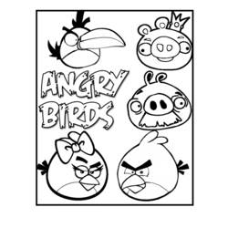 Раскраска: Angry Birds (мультфильмы) #25014 - Бесплатные раскраски для печати