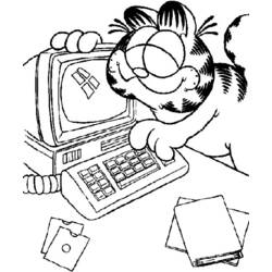 Раскраска: Garfield (мультфильмы) #26210 - Бесплатные раскраски для печати