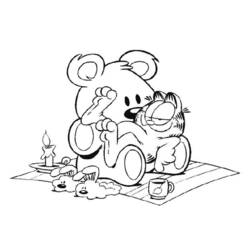 Раскраска: Garfield (мультфильмы) #26287 - Бесплатные раскраски для печати
