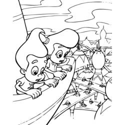 Раскраска: Джимми Нейтрон (мультфильмы) #48980 - Бесплатные раскраски для печати