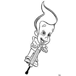 Раскраска: Джимми Нейтрон (мультфильмы) #49018 - Бесплатные раскраски для печати