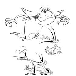 Раскраска: Огги и Каффардс (мультфильмы) #37967 - Бесплатные раскраски для печати
