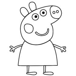 Раскраска: Свинка Пеппа (мультфильмы) #44088 - Бесплатные раскраски для печати