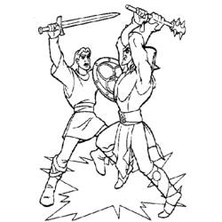 Раскраска: Экскалибур, волшебный меч (мультфильмы) #41744 - Бесплатные раскраски для печати