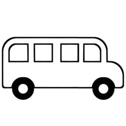 Раскраски: Автобус / Тренер - Бесплатные раскраски для печати
