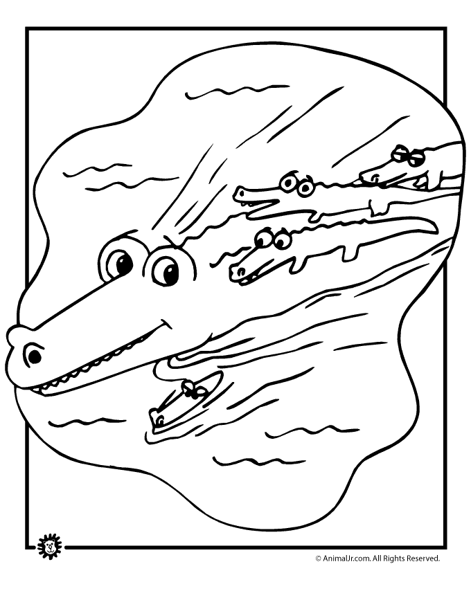 Раскраска: аллигатор (Животные) #405 - Бесплатные раскраски для печати