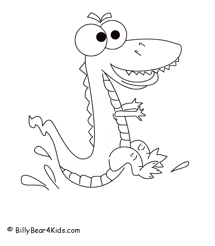 Раскраска: аллигатор (Животные) #454 - Бесплатные раскраски для печати