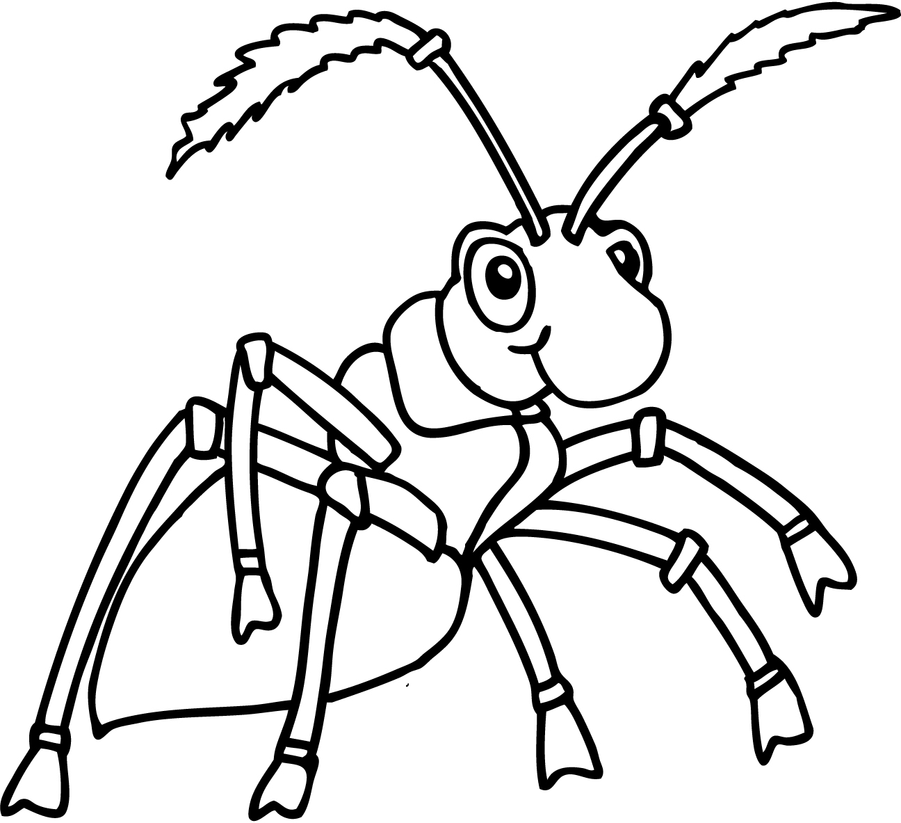 Раскраска муравьишка для детей