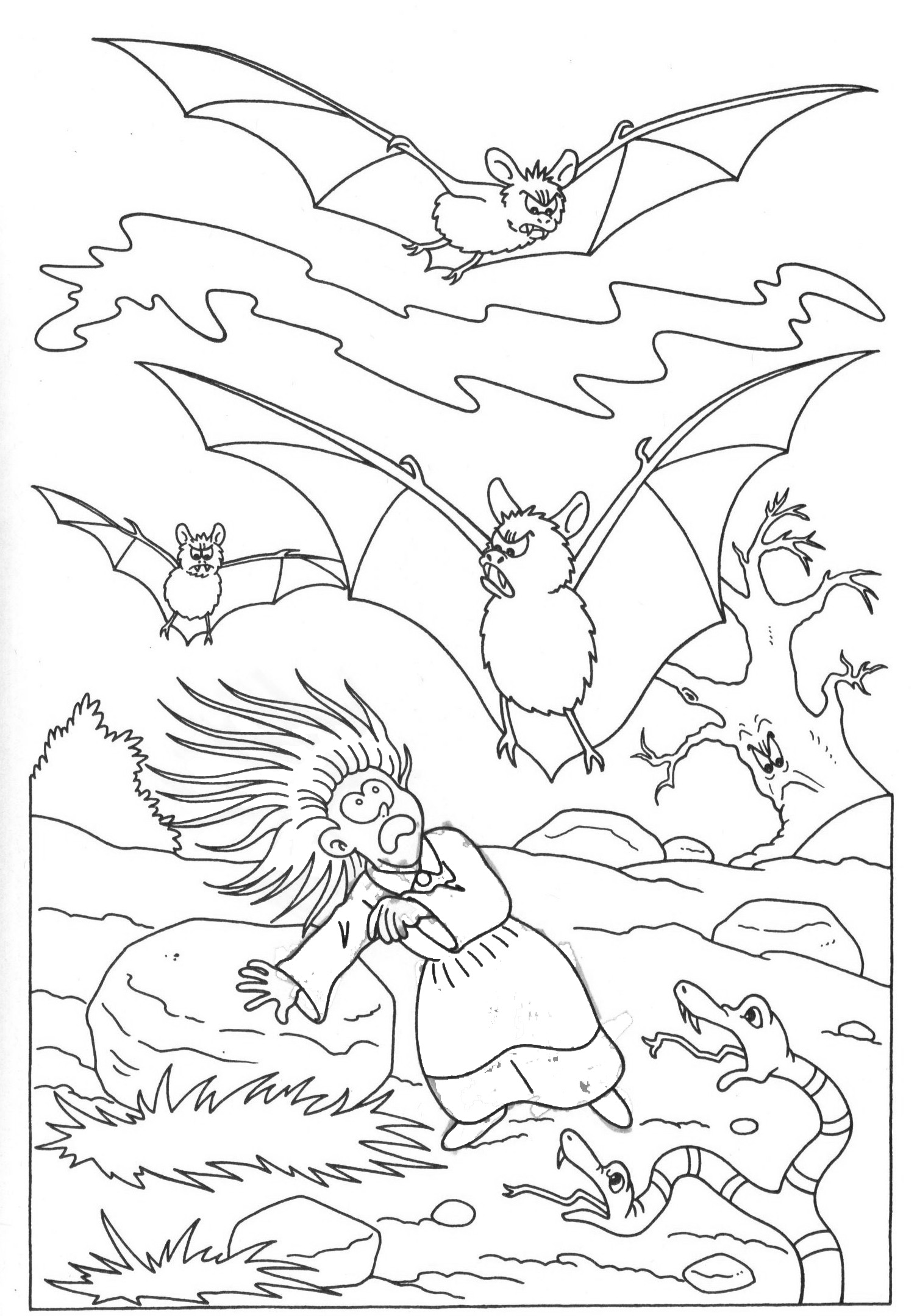 Раскраска: летучая мышь (Животные) #2077 - Бесплатные раскраски для печати