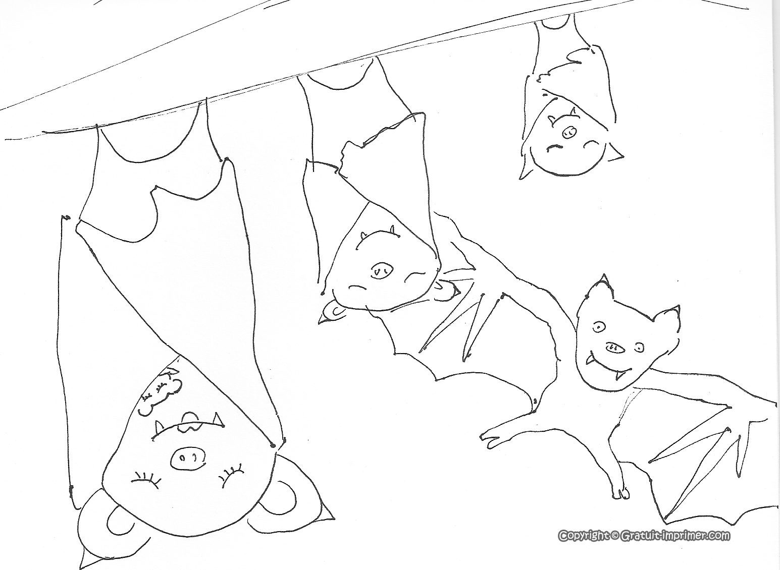 Раскраска: летучая мышь (Животные) #2095 - Бесплатные раскраски для печати