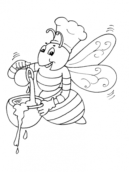 Раскраска: пчела (Животные) #105 - Бесплатные раскраски для печати