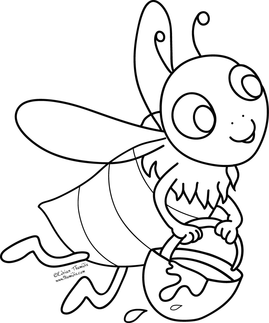 Раскраска: пчела (Животные) #147 - Бесплатные раскраски для печати