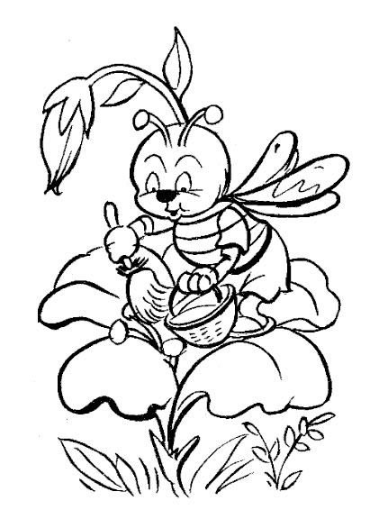 Раскраска: пчела (Животные) #148 - Бесплатные раскраски для печати