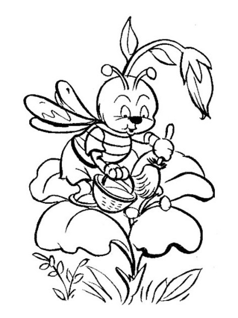 Раскраска: пчела (Животные) #169 - Бесплатные раскраски для печати