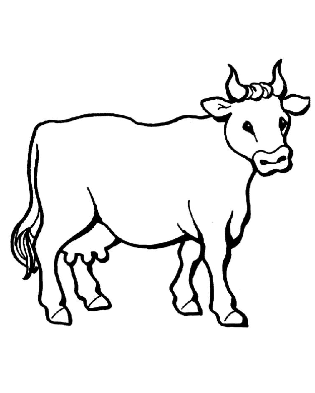 Раскраска: говядина (Животные) #1340 - Бесплатные раскраски для печати