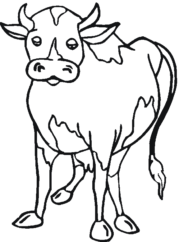 Раскраска: говядина (Животные) #1344 - Бесплатные раскраски для печати