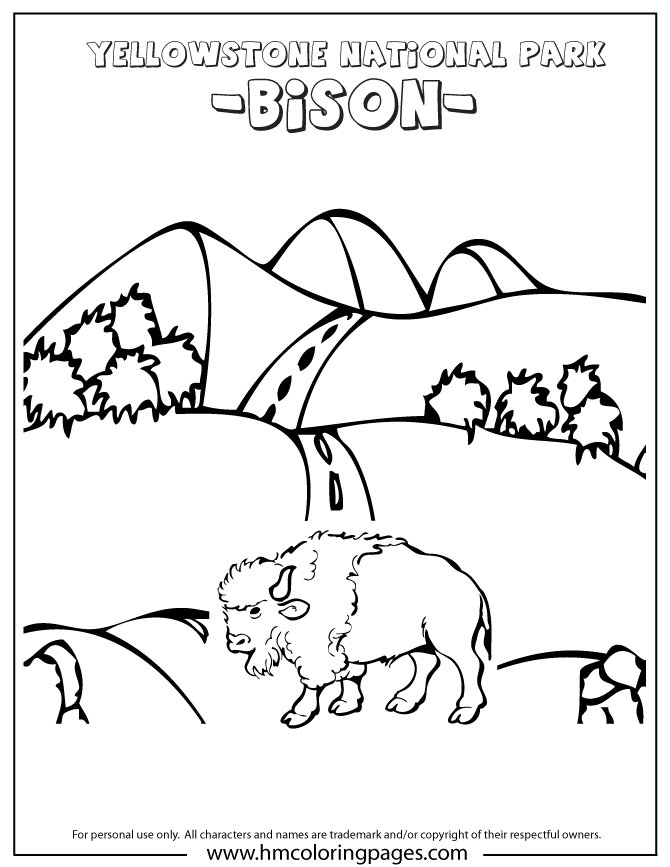 Раскраска: бизон (Животные) #1239 - Бесплатные раскраски для печати