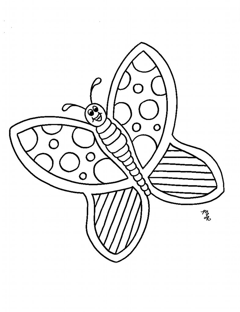 Бабочка Монарх раскраска