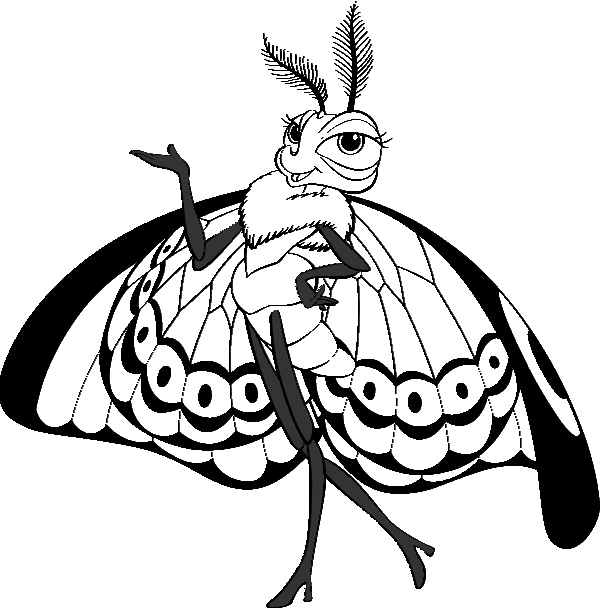 Раскраска: бабочка (Животные) #15853 - Бесплатные раскраски для печати