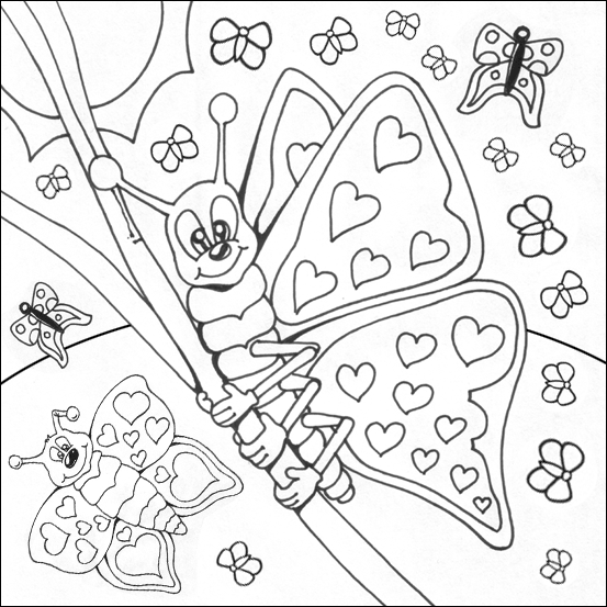 Раскраска: бабочка (Животные) #15859 - Бесплатные раскраски для печати