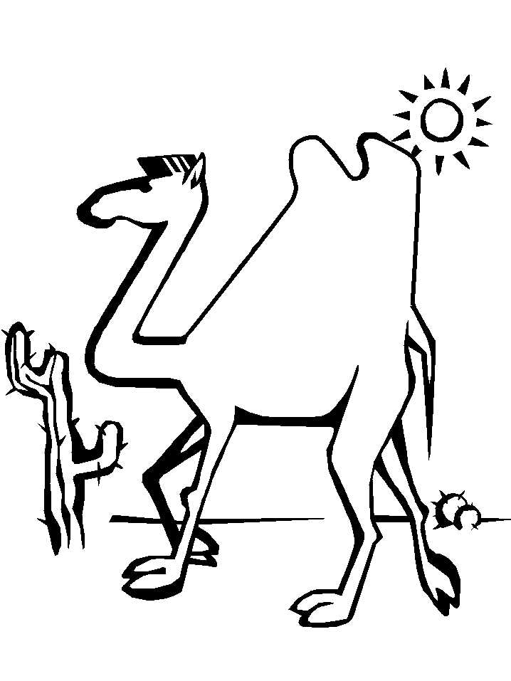 Раскраска: верблюд (Животные) #1687 - Бесплатные раскраски для печати
