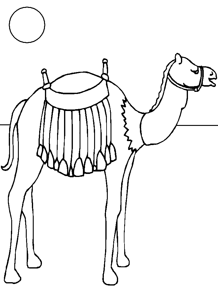 Раскраска: верблюд (Животные) #1699 - Бесплатные раскраски для печати