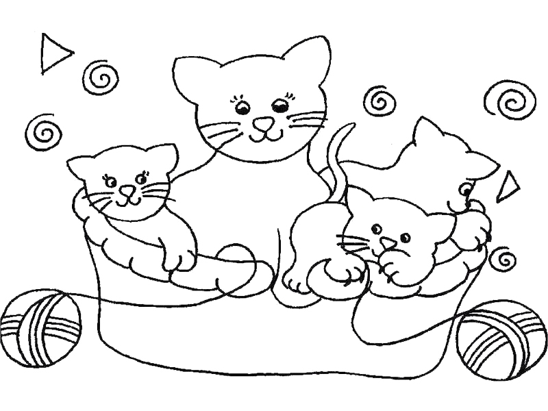 Раскраска: кот (Животные) #1765 - Бесплатные раскраски для печати