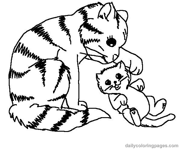 Раскраска: кот (Животные) #1766 - Бесплатные раскраски для печати