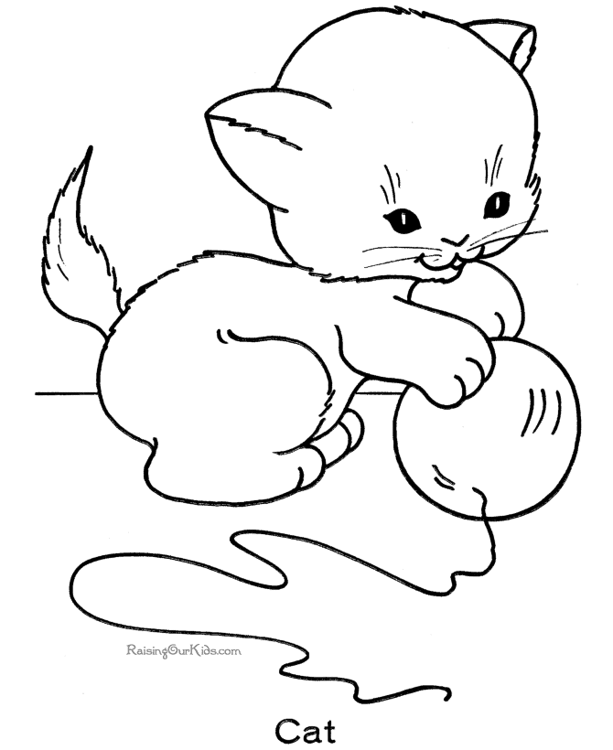 Раскраска: кот (Животные) #1780 - Бесплатные раскраски для печати