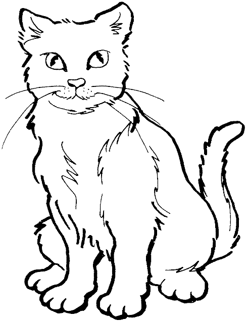 Раскраска: кот (Животные) #1789 - Бесплатные раскраски для печати