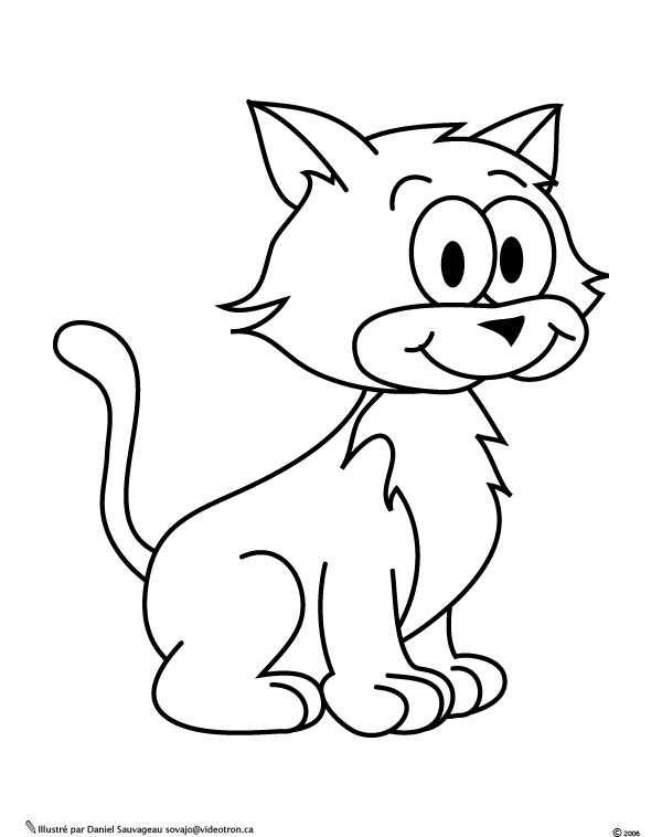 Раскраска: кот (Животные) #1796 - Бесплатные раскраски для печати