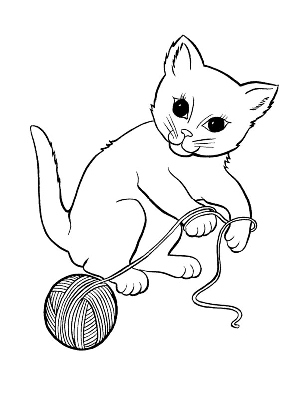 Раскраска: кот (Животные) #1810 - Бесплатные раскраски для печати