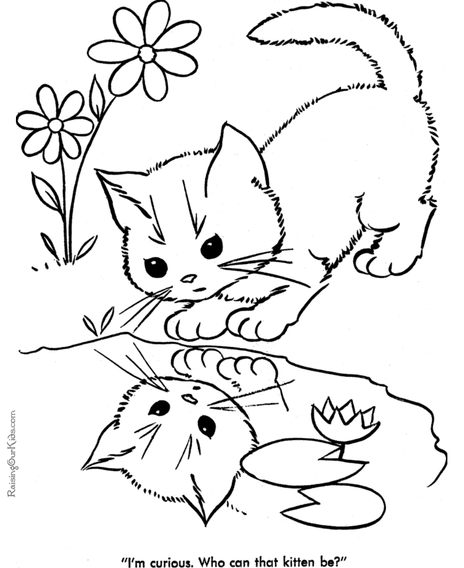 Раскраска: кот (Животные) #1813 - Бесплатные раскраски для печати
