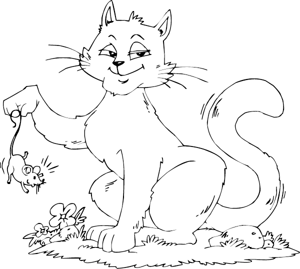 Раскраска: кот (Животные) #1866 - Бесплатные раскраски для печати