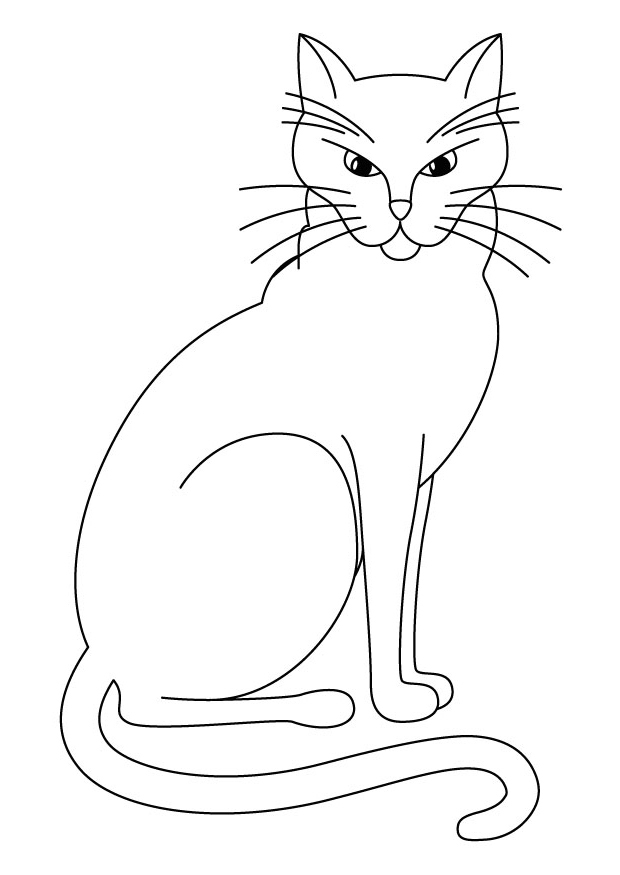 Раскраска: кот (Животные) #1876 - Бесплатные раскраски для печати