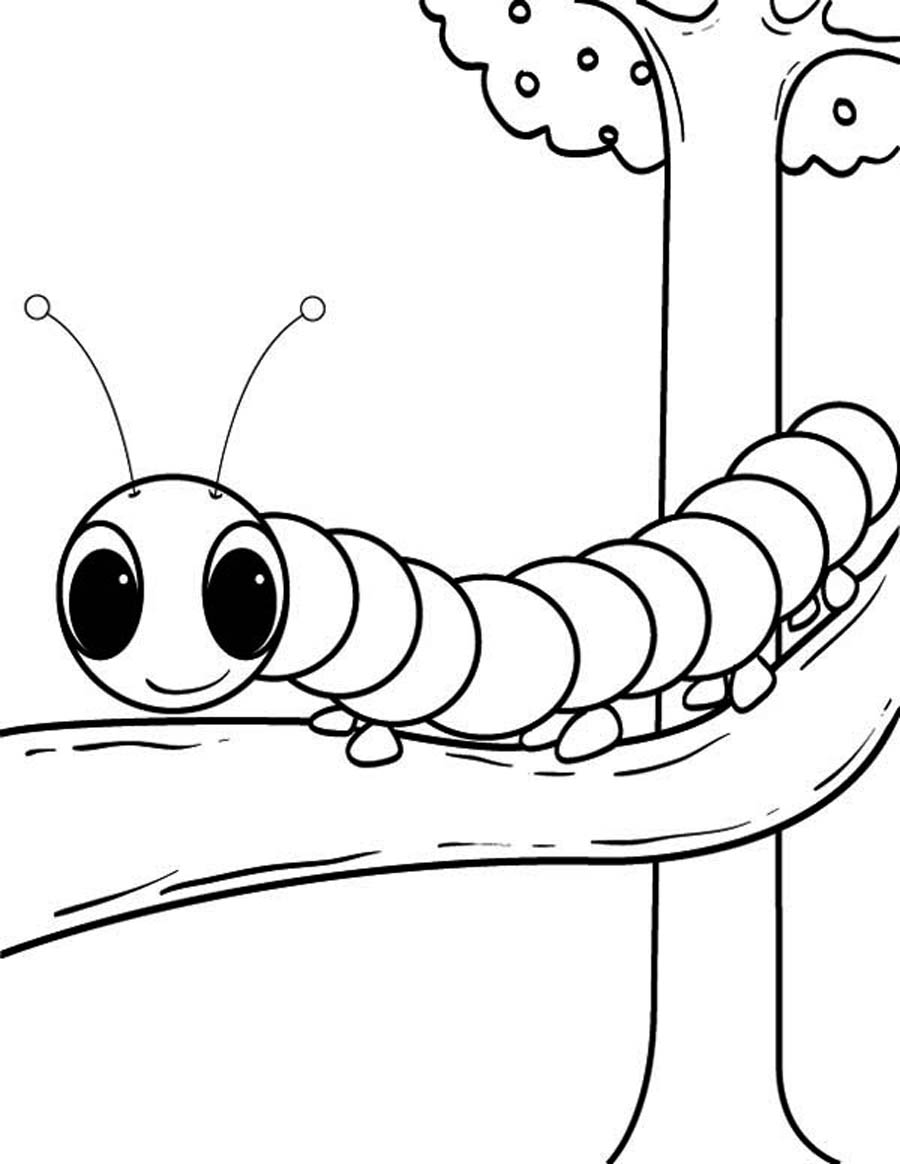 Раскраска: гусеница (Животные) #18259 - Бесплатные раскраски для печати