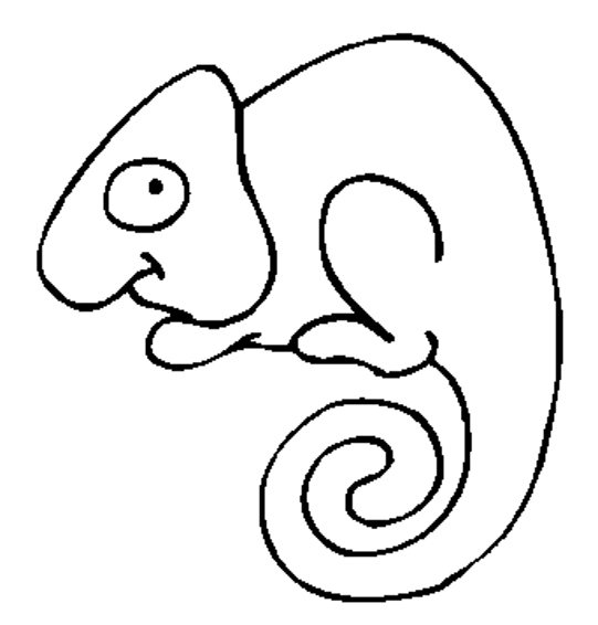 Раскраска: хамелеон (Животные) #1411 - Бесплатные раскраски для печати