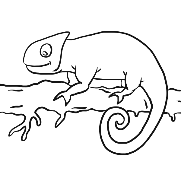Раскраска: хамелеон (Животные) #1417 - Бесплатные раскраски для печати