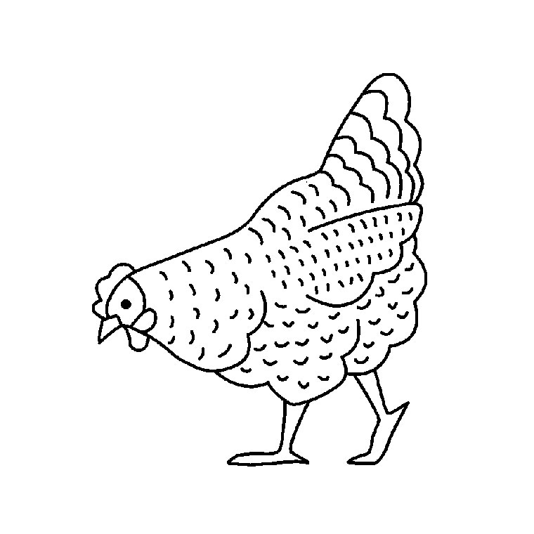 Раскраска: курица (Животные) #17228 - Бесплатные раскраски для печати