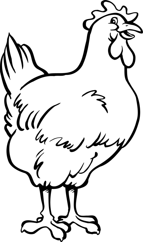 Раскраска: курица (Животные) #17262 - Бесплатные раскраски для печати