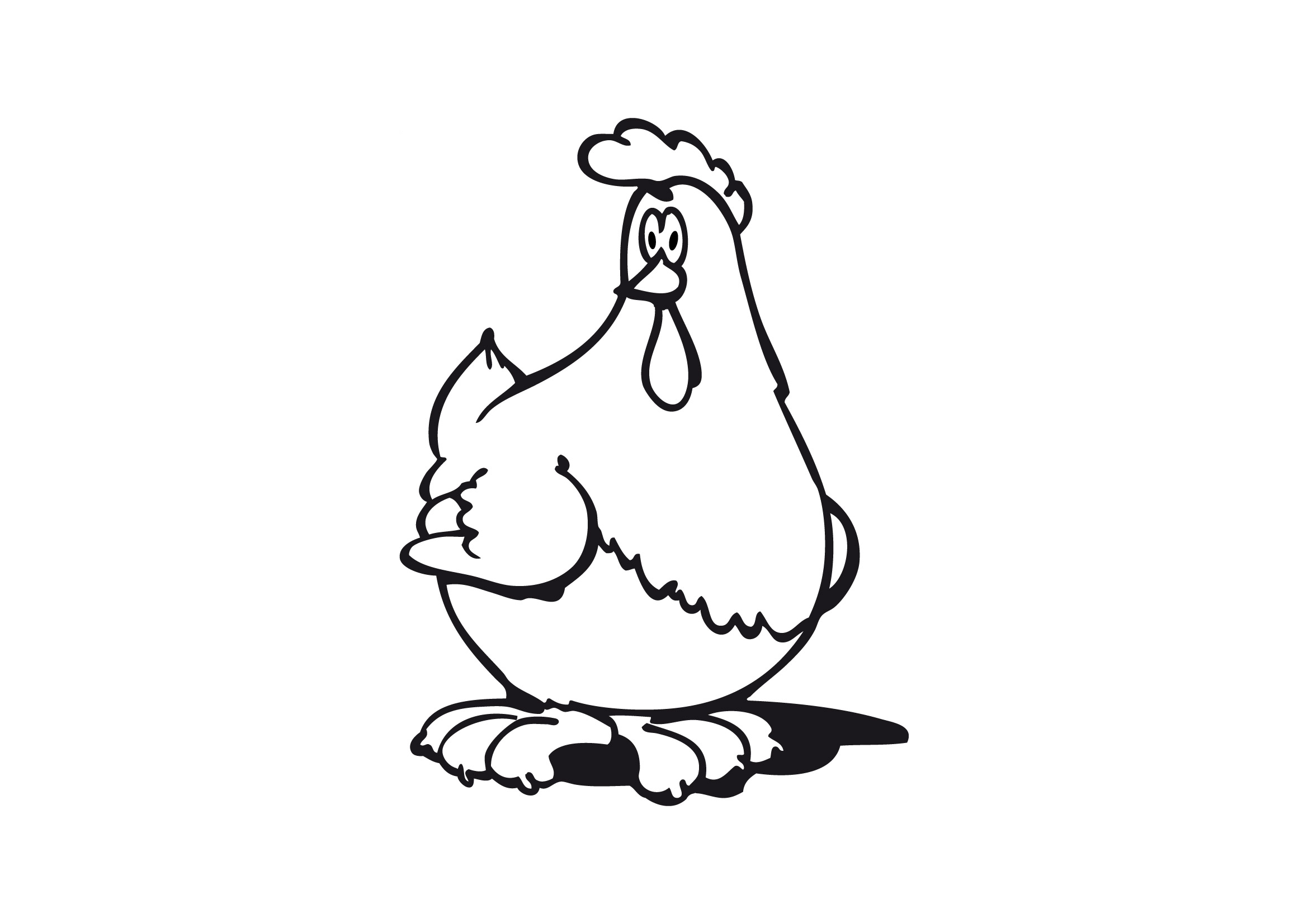 Раскраска: курица (Животные) #17370 - Бесплатные раскраски для печати