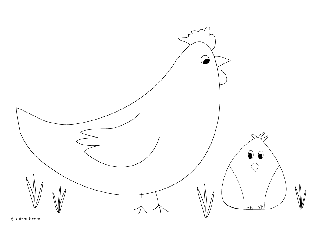 Раскраска: курица (Животные) #17389 - Бесплатные раскраски для печати