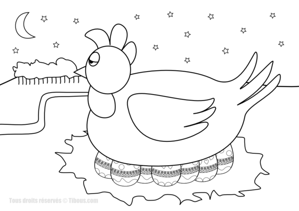 Раскраска: курица (Животные) #17408 - Бесплатные раскраски для печати