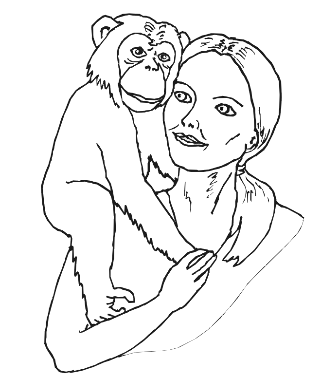 Раскраска: шимпанзе (Животные) #2797 - Бесплатные раскраски для печати