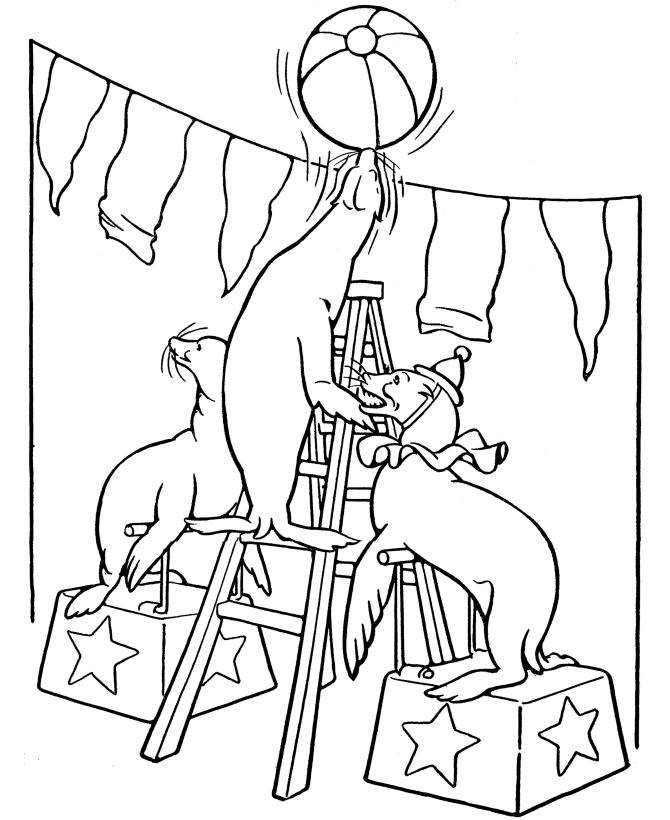 Раскраска: Цирковые животные (Животные) #20823 - Бесплатные раскраски для печати