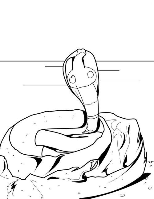 Раскраска: кобра (Животные) #3230 - Бесплатные раскраски для печати