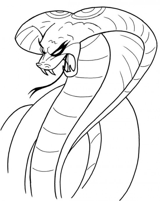 Раскраска: кобра (Животные) #3236 - Бесплатные раскраски для печати