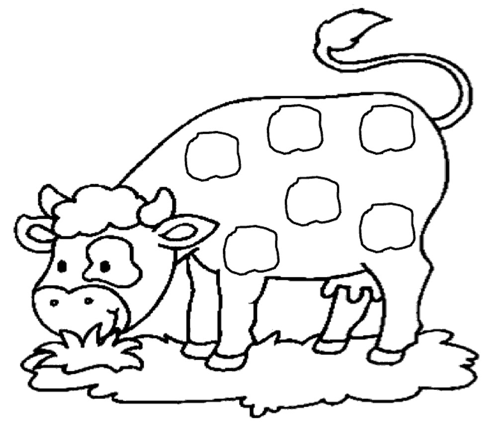 Раскраски для самых маленьких корова