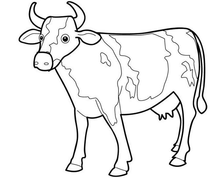 Раскраска: корова (Животные) #13197 - Бесплатные раскраски для печати